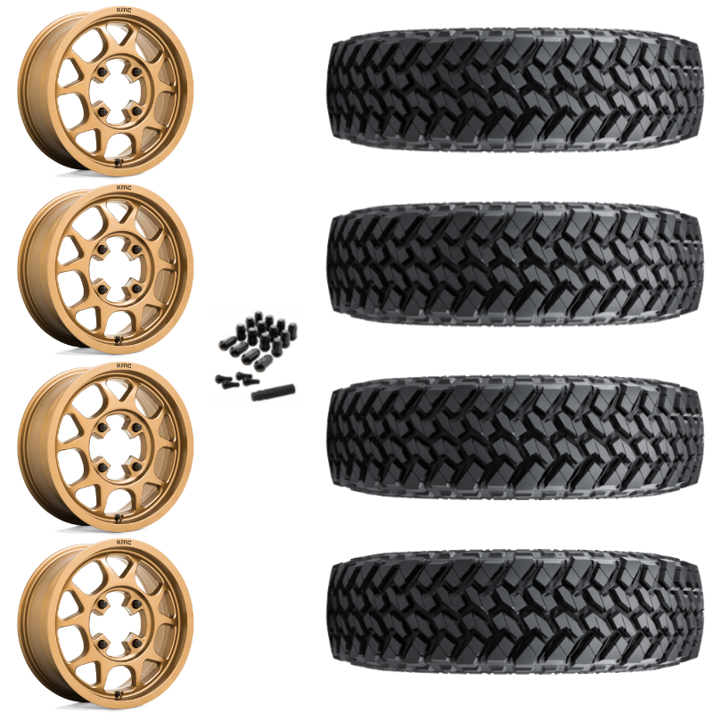 15" KMC Toro KS136 Bronze UTV Rims & 32" Nitto Trail Grappler SxS Tires 8 Ply Mounted