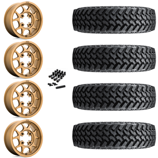 15" KMC Toro KS136 Bronze UTV Rims & 32" Nitto Trail Grappler SxS Tires 8 Ply Mounted