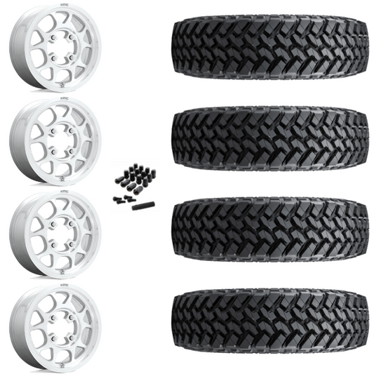 15" KMC Toro KS136 Machined UTV Rims & 33" Nitto Trail Grappler SxS Tires 8 Ply Mounted