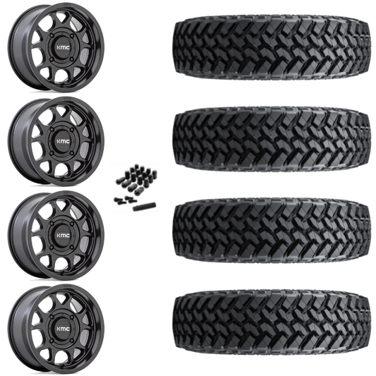 15" KMC Toro S KS137 Black UTV Rims & 30" Nitto Trail Grappler SxS Tires 8 Ply Mounted