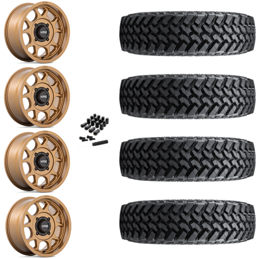 15" KMC Toro S KS137 Bronze UTV Rims & 30" Nitto Trail Grappler SxS Tires 8 Ply Mounted