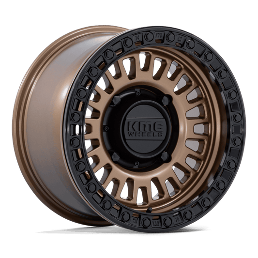 KMC KS242 Aztec Beadlock Matte Bronze with Matte Black RG Wheels, Cast Aluminum