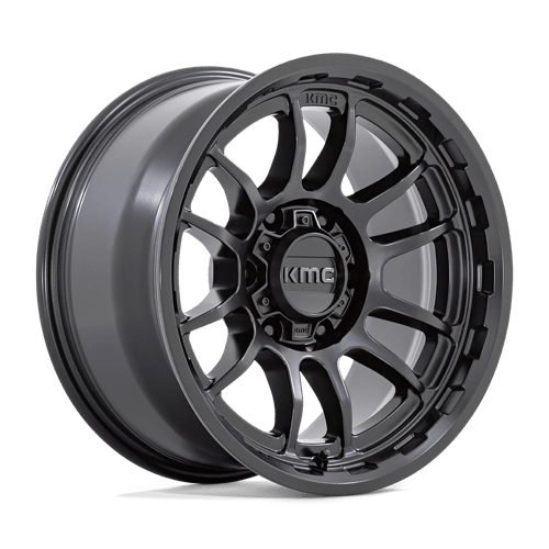 KMC KM727 Wrath Satin Black Wheels