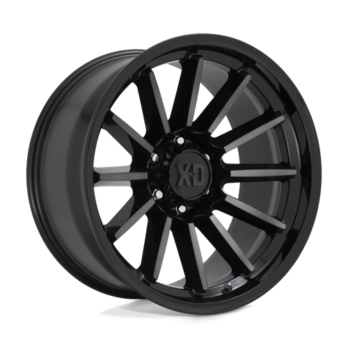 KMC XD855 Luxe Gloss Black Machined With Gray Tint Wheels