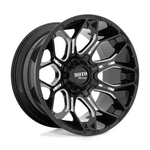 Moto Metal MO808 Sniper Gloss Black Milled Wheels