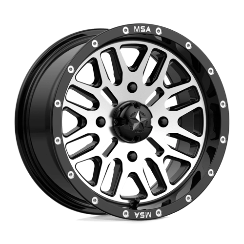 MSA Brute M38 Black Machined UTV Rims