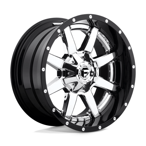 Fuel D260 Maverick Chrome Plated Gloss Black Lip 2-Piece Wheels