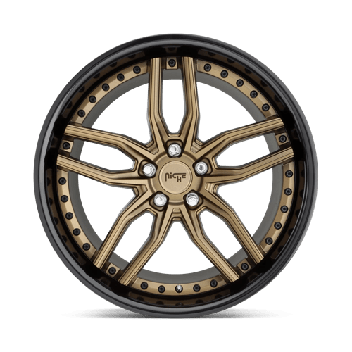 Niche M195 Methos Matte Bronze Black Bead Ring 1-Piece Wheels