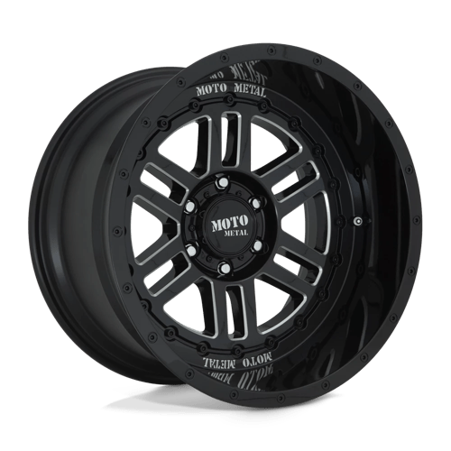 Moto Metal MO800 Deep Six Gloss Black Milled Wheels