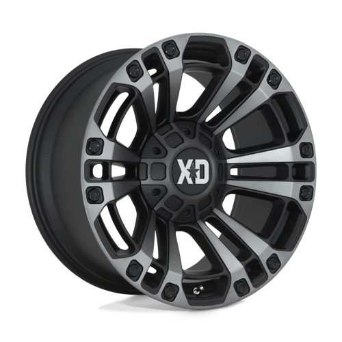 KMC XD851 Monster 3 Satin Black With Gray Tint Wheels