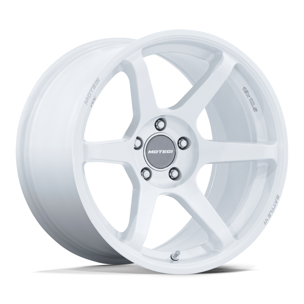 Motegi Racing MR160 Battle VI Matsuri White Pearl Wheels, Flow Formed, Aluminum