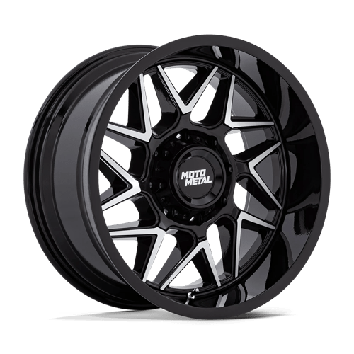 Moto Metal Turbine MO812 Gloss Black Machined Wheels, Cast, 1 Piece