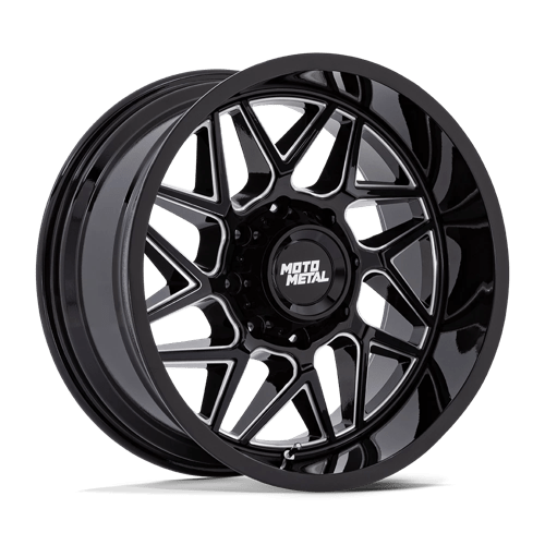 Moto Metal Turbine MO812 Gloss Black Milled Wheels, Cast, 1 Piece