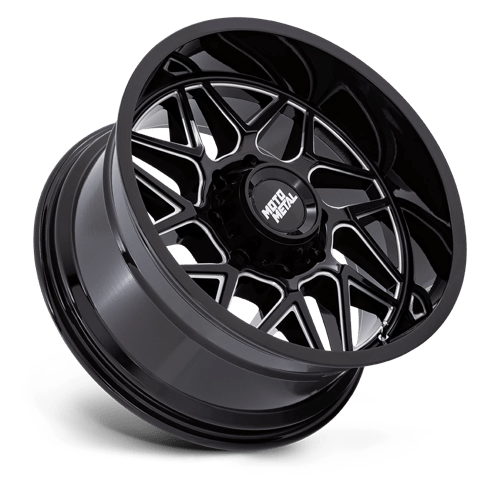 Moto Metal Turbine MO812 Gloss Black Milled Wheels, Cast, 1 Piece