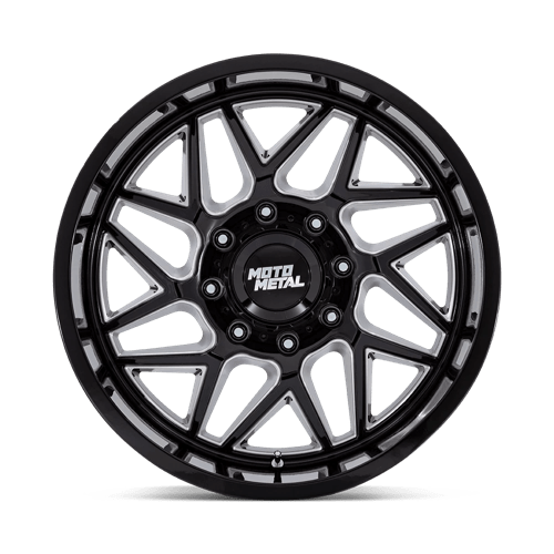 Moto Metal Turbine MO812 Gloss Black Milled Wheels, Cast, 1 Piece