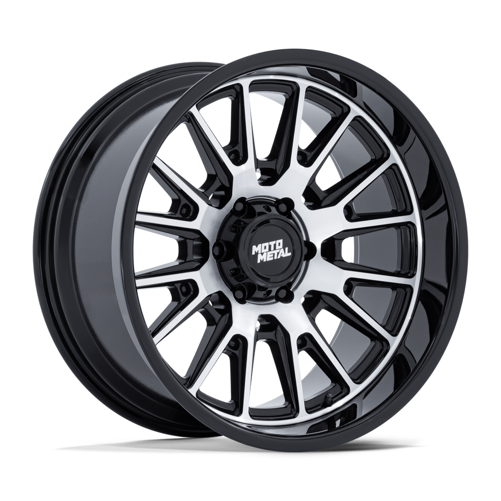 Moto Metal MO814 Tekton Gloss Black with Machined Face Wheels, Cast Aluminum