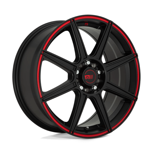 Motegi MR142 Cs8 Satin Black With Red Stripe Wheels