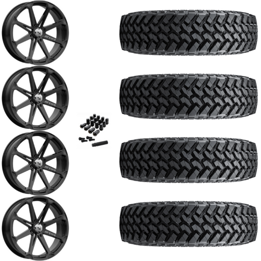 15" MSA Diesel M12 Black UTV Rims & 32" Nitto Trail Grappler SxS Tires 8 Ply Mounted