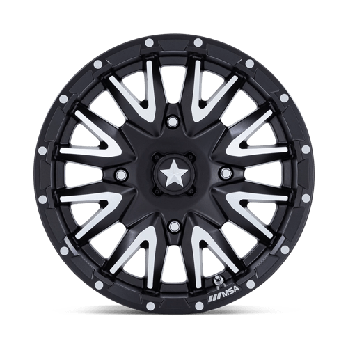 MSA M49 Creed Machined and Matte Black UTV Rims