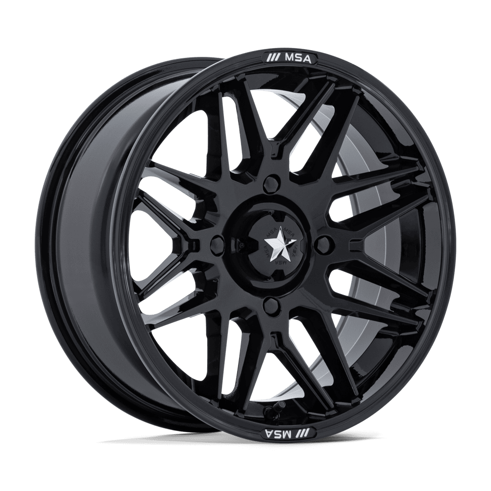 MSA M52 Radar UTV Gloss Black Wheels, Cast Aluminum