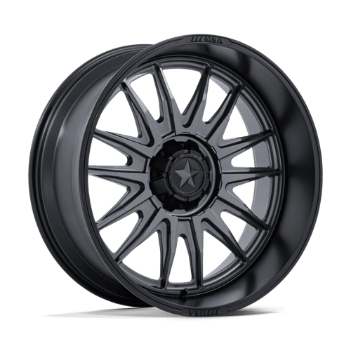 MSA M55 Commander UTV Matte Gunmetal with Matte Black Lip Wheels, Cast Aluminum