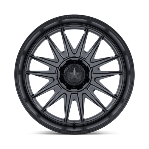 MSA M55 Commander UTV Matte Gunmetal with Matte Black Lip Wheels, Cast Aluminum