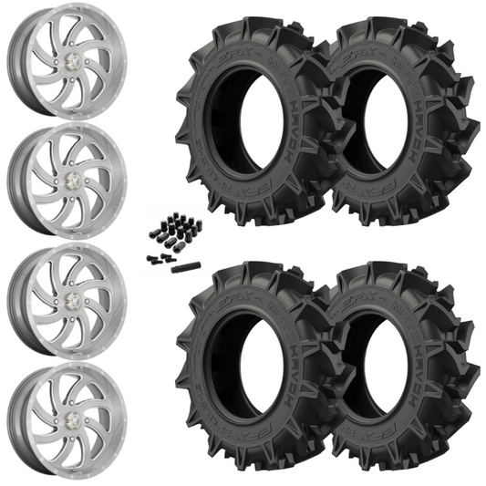 20" MSA Switch M36 Titanium UTV Rims & 35" EFX MotoHavok Tires 6 Ply Mounted