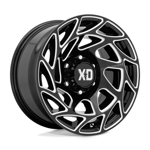 KMC XD860 Onslaught Gloss Black Milled Wheels