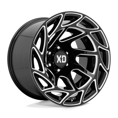 KMC XD860 Onslaught Gloss Black Milled Wheels