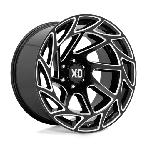 KMC XD860 Onslaught Gloss Black Milled Wheels