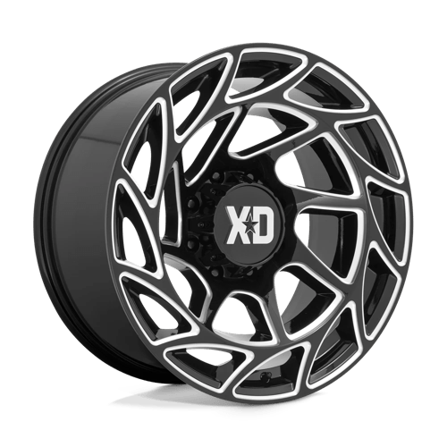 KMC XD860 Onslaught Gloss Black Milled Wheels