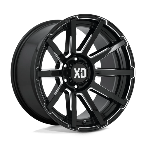 KMC XD847 Outbreak Gloss Black Milled Wheels