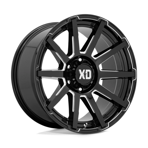 KMC XD847 Outbreak Gloss Black Milled Wheels