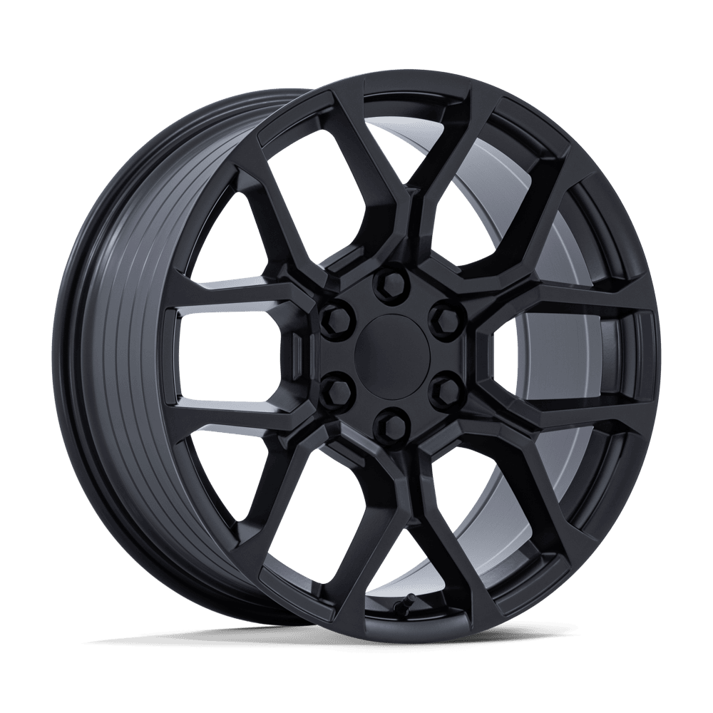 Performance Replicas PR233 Satin Black Wheels, Flow Formed, Aluminum