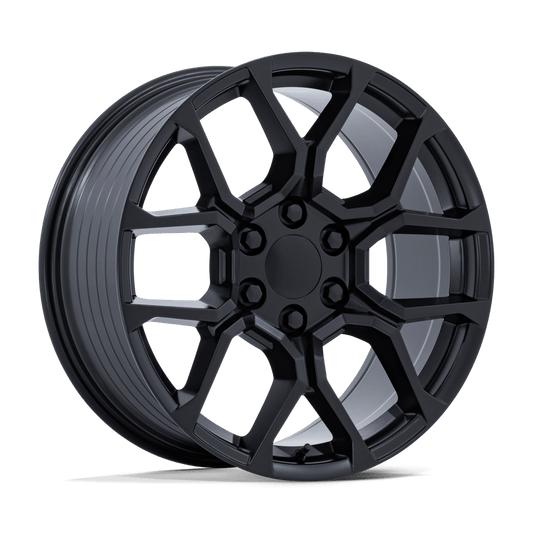 Performance Replicas PR233 Satin Black Wheels, Flow Formed, Aluminum