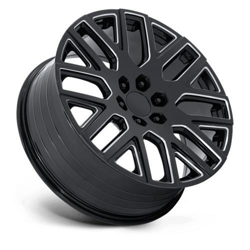 Performance Replicas PR231 Gloss Black Milled Wheels, Cast Aluminum