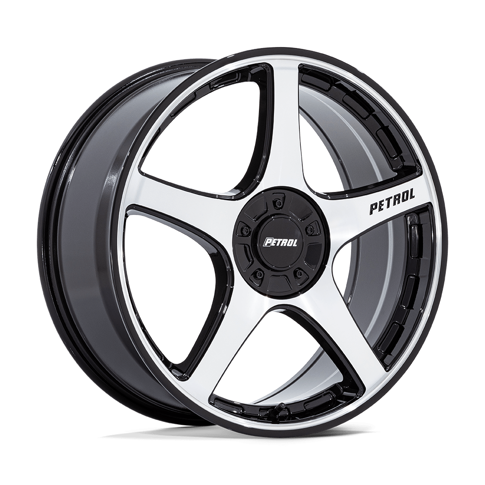 Petrol PE003 P2E Gloss Black with Machined Face Wheels, Cast Aluminum