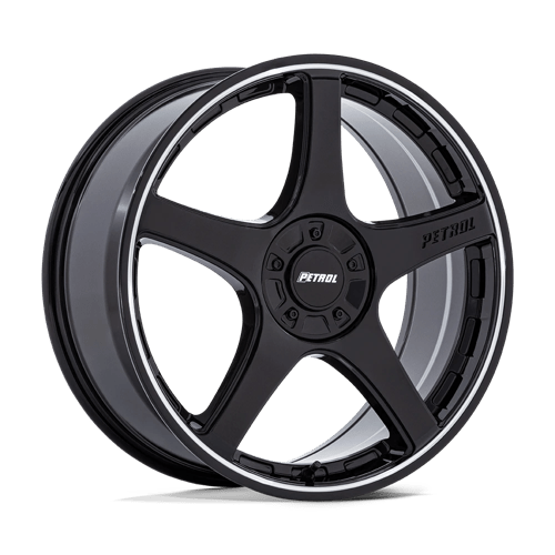 Petrol PE003 P2E Gloss Black with Machined Lip Wheels, Cast Aluminum