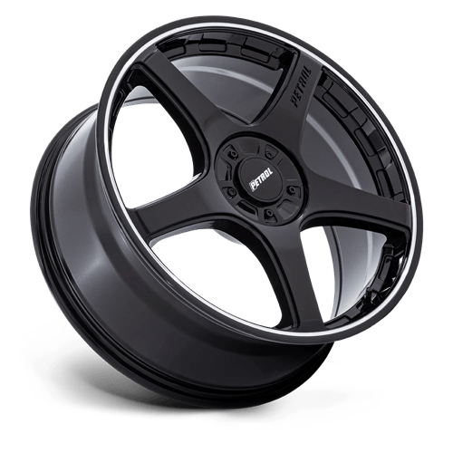 Petrol PE003 P2E Gloss Black with Machined Lip Wheels, Cast Aluminum