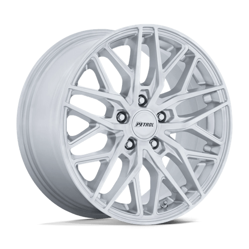 Petrol PE004 P3E Machined Brushed Gloss Silver Wheels, Cast Aluminum