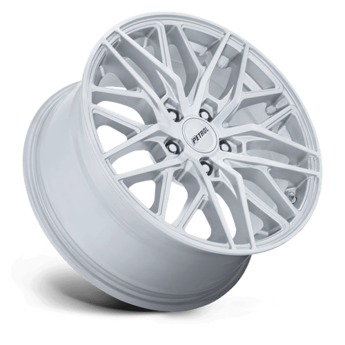 Petrol PE004 P3E Machined Brushed Gloss Silver Wheels, Cast Aluminum