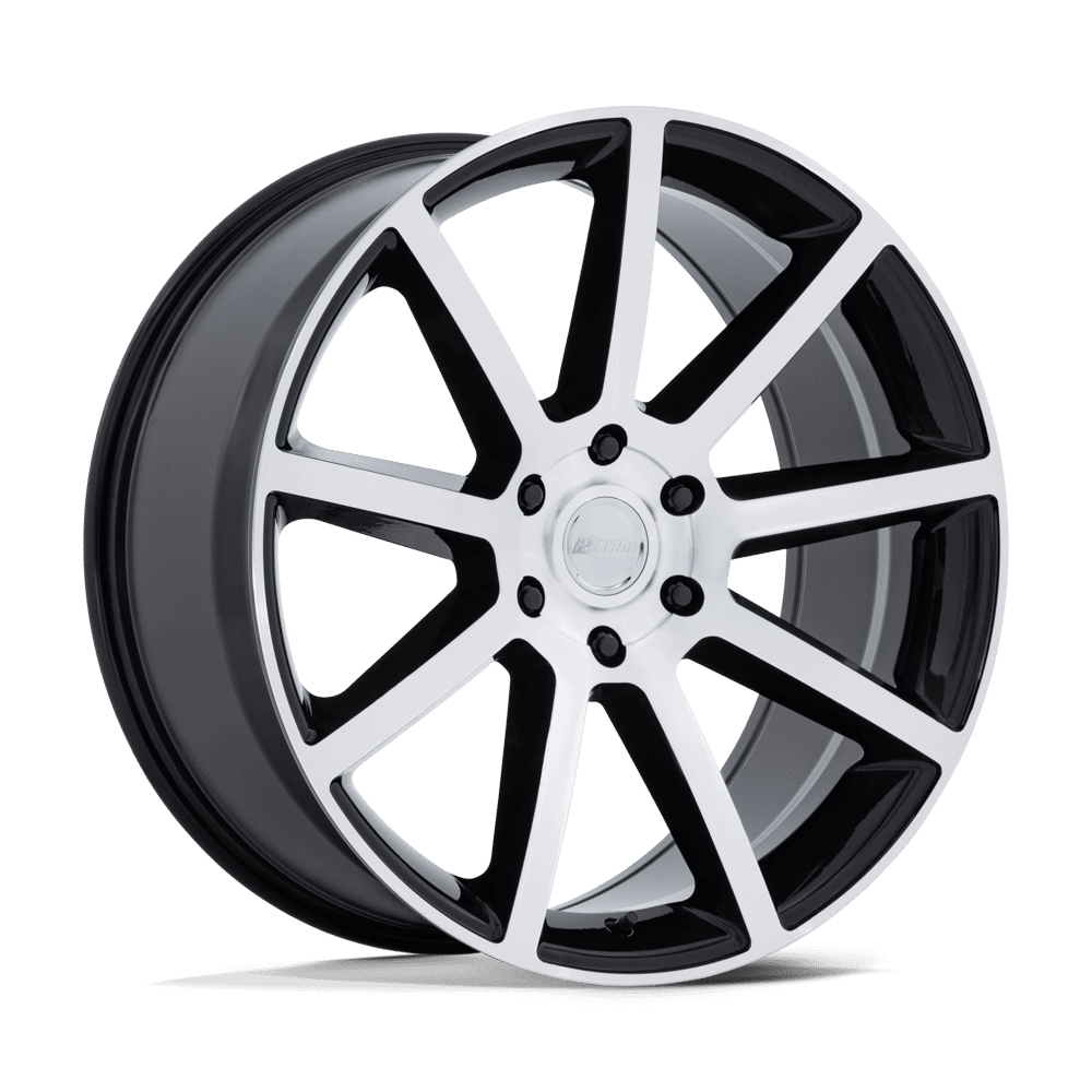 Petrol PE007 P6E Gloss Black with Machined Face Wheels, Cast Aluminum