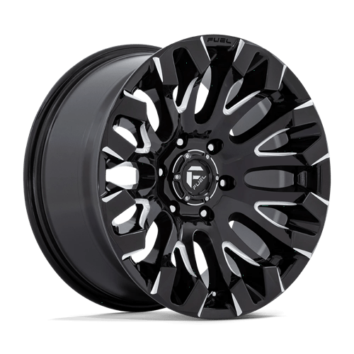 Fuel D828 Quake Gloss Black Milled 1-Piece Wheels