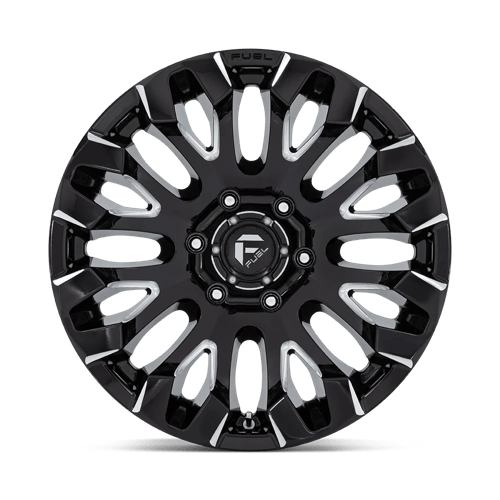 Fuel D828 Quake Gloss Black Milled 1-Piece Wheels