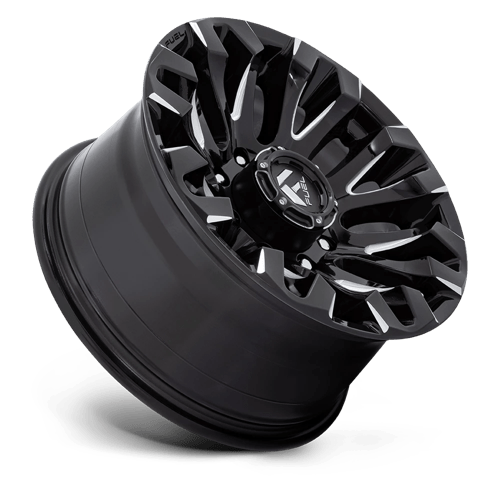 Fuel D828 Quake Gloss Black Milled 1-Piece Wheels