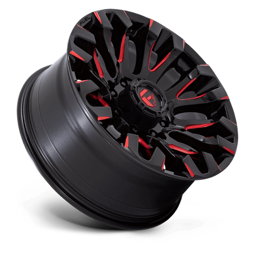 Fuel D829 Quake Gloss Black Milled Red Tint 1-Piece Wheels