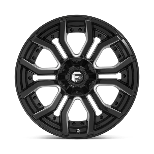 Fuel D711 Rage Gloss Black Milled 1-Piece Wheels