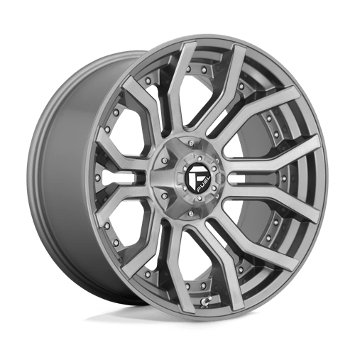 Fuel D713 Rage Platinum Brushed Gunmetal Tinted Clear 1-Piece Wheels