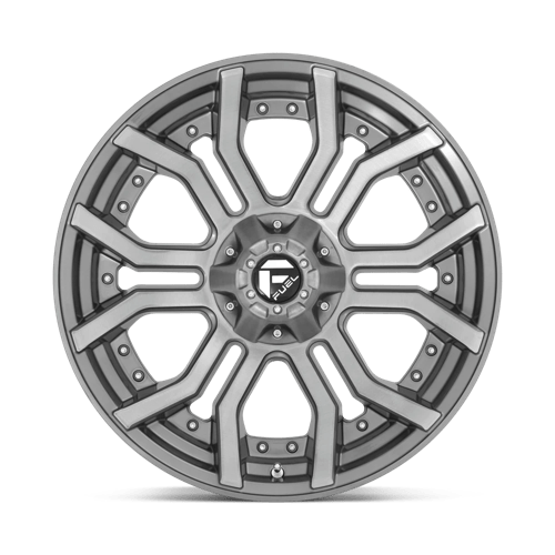 Fuel D713 Rage Platinum Brushed Gunmetal Tinted Clear 1-Piece Wheels