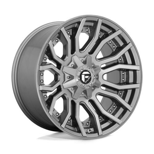 Fuel D713 Rage Platinum Brushed Gunmetal Tinted Clear 1-Piece Wheels